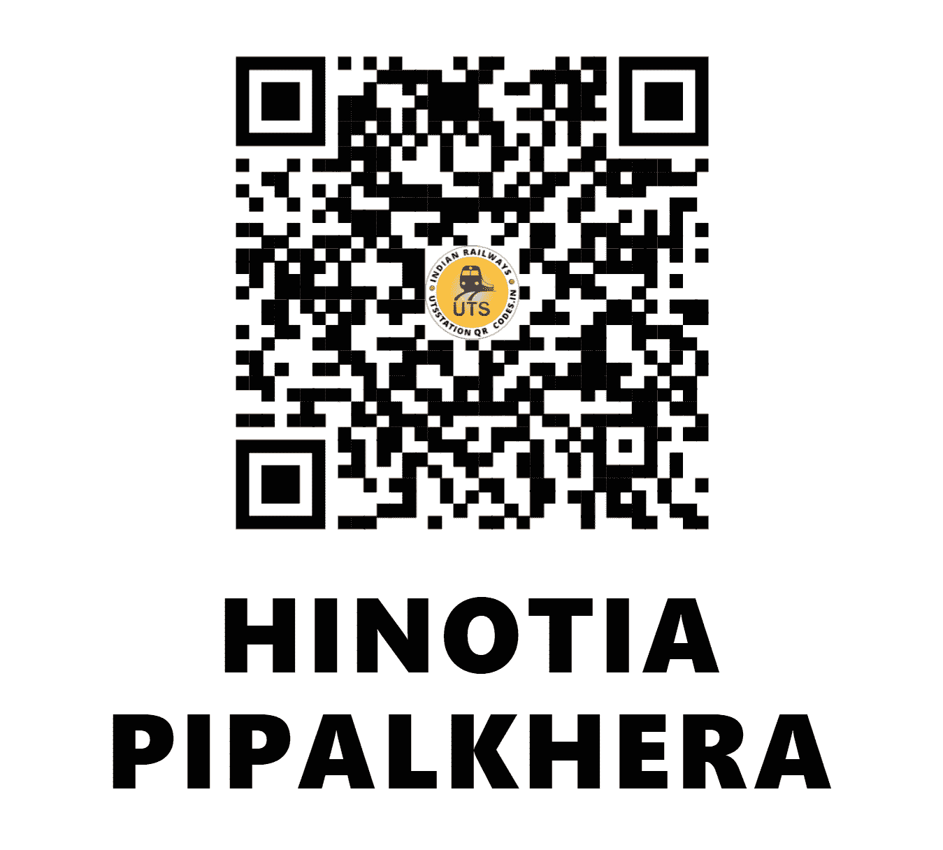 UTS QR Code for HINOTIA PIPALKHERA - HPKA - WC (MADHYA PRADESH)